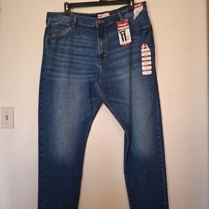 Wrangler Men's 40x30 Athletic Fit Relaxed Seat 1090ATWHF Blue Jeans Med Stretch